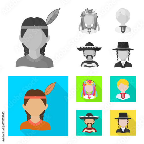 Vector illustration of imitator and resident symbol. Collection of imitator and culture vector icon for stock.