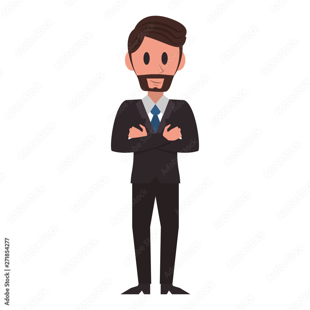 Executive businessman character cartoon