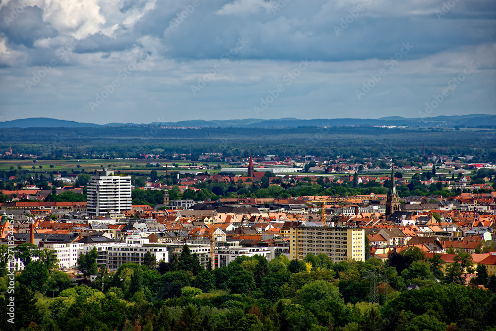 beautiful views of Nuremberg and its surroundings from the old tower