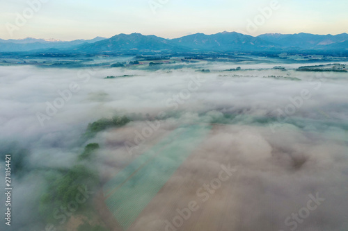 霧の空撮