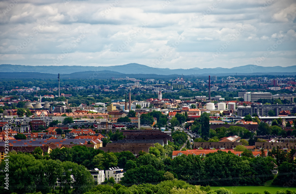 beautiful views of Nuremberg and its surroundings from the old tower