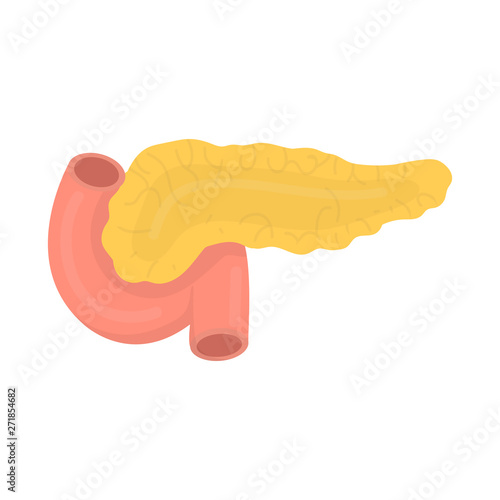 Vector design of pancreas and organ  logo. Set of pancreas and diagram vector icon for stock.