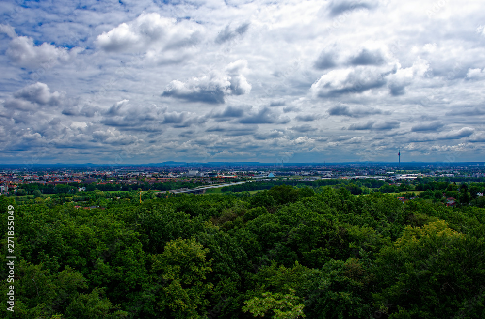 beautiful views of Nuremberg and its surroundings from the old tower