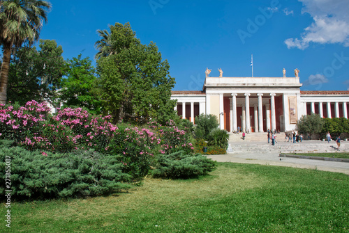 The National Archaeological Museum, Athens, Greece. June 2018: The entrance of the National Archaeological Museum