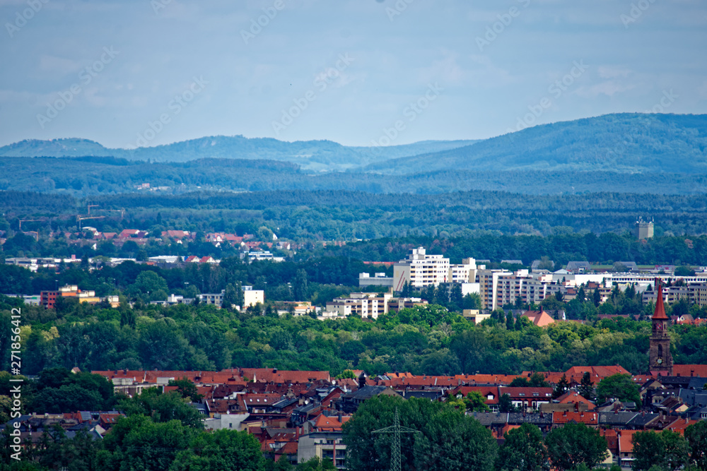 beautiful views of Nuremberg and its surroundings from the old tower