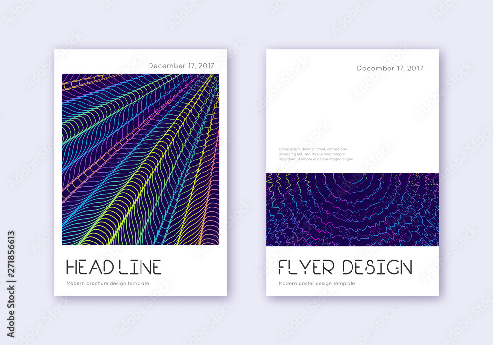 Minimal cover design template set. Rainbow abstrac Minimal cover design template set. Rainbow abstrac
