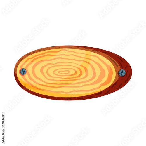 Vector design of billboard and round  sign. Set of billboard and plywood vector icon for stock.