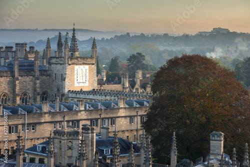 Aerial view of the All Souls College in Oxford, UK