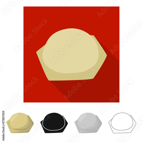 Vector design of pierogi and ravioli symbol. Set of pierogi and tortellini vector icon for stock.