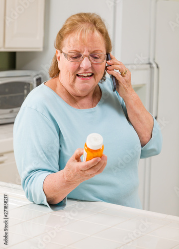 Senior Adult Woman on Cell ...