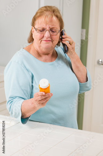 Senior Adult Woman on Cell ...