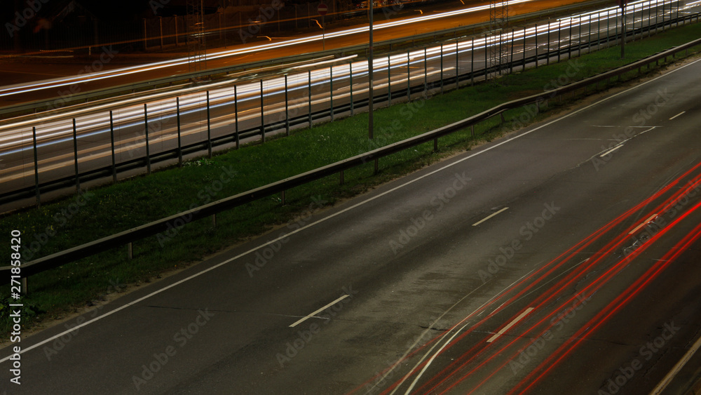 Highway light at night Highway light at night