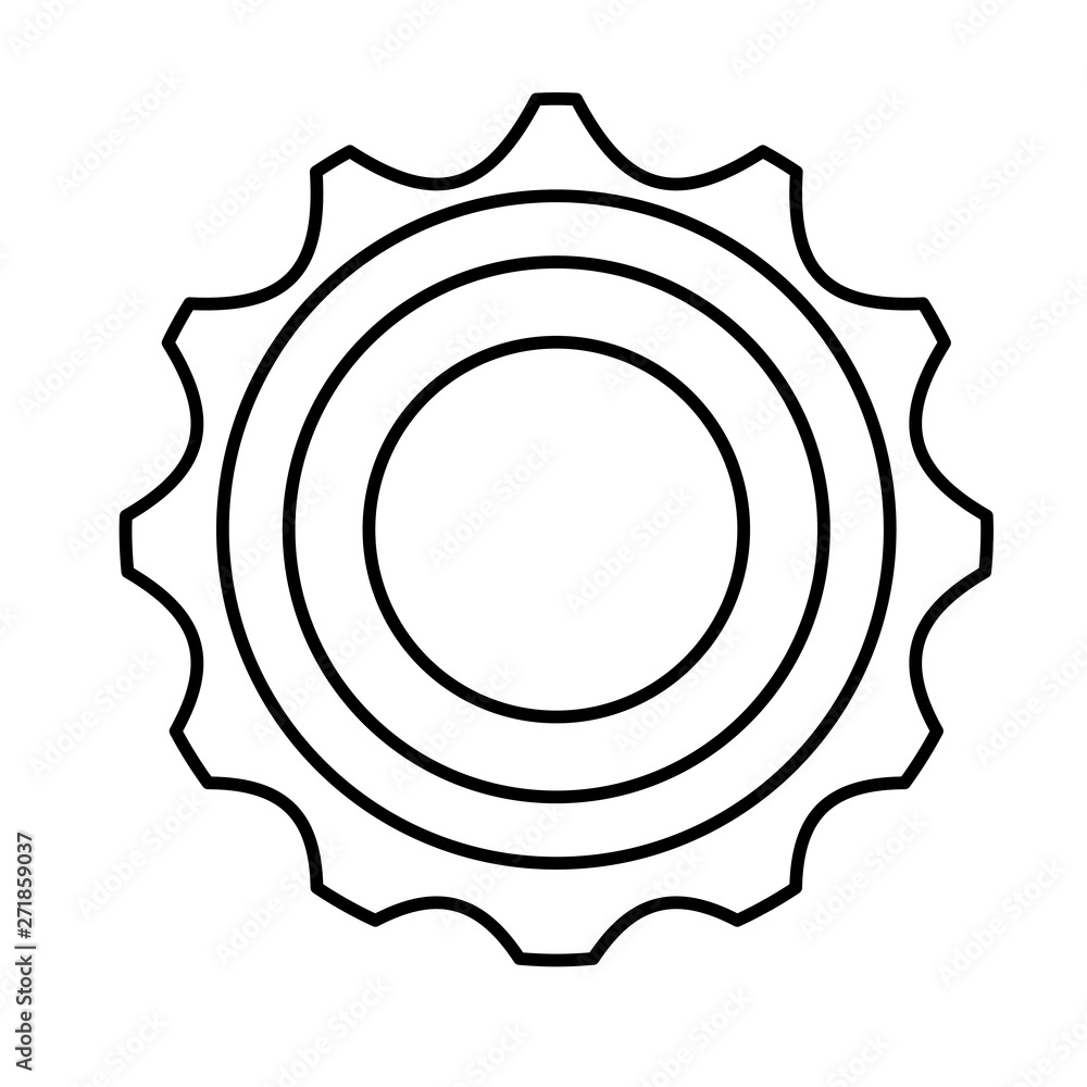 gear machine settings isolated icon