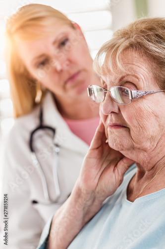 Melancholy Senior Adult Wom...