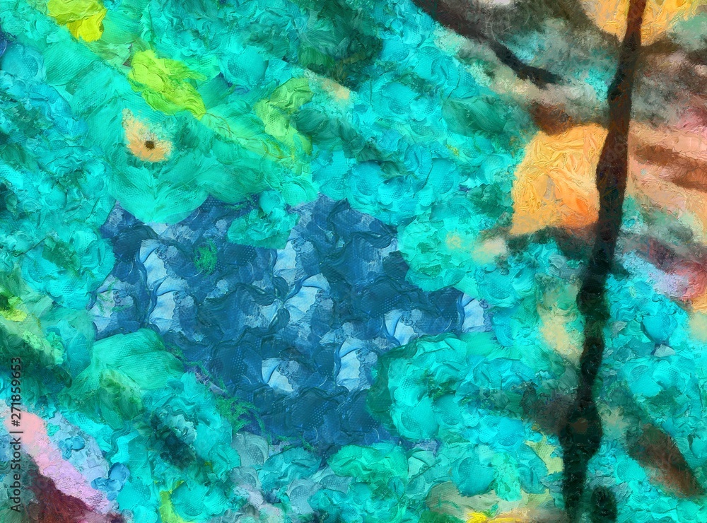 Fototapeta premium Abstract painting oil background.