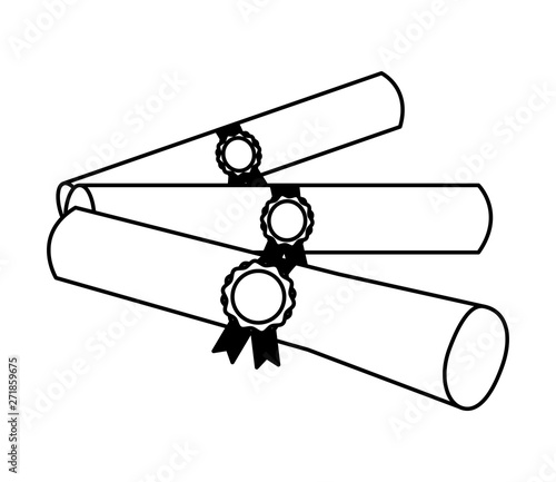 graduation school certificate rolls medals