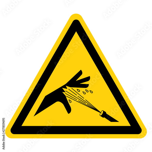 Skin Puncture Pressurized Water Jet Symbol Sign Isolate On White Background,Vector Illustration