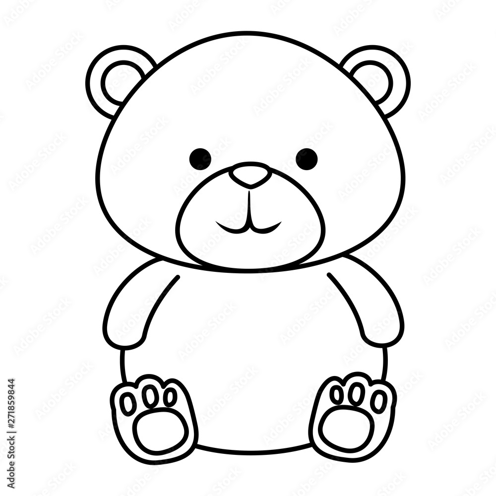 Fototapeta premium cutte little bear teddy icon