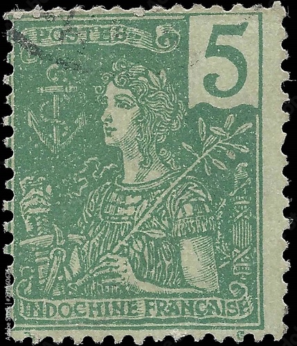 1904-06 Indochina Stamp