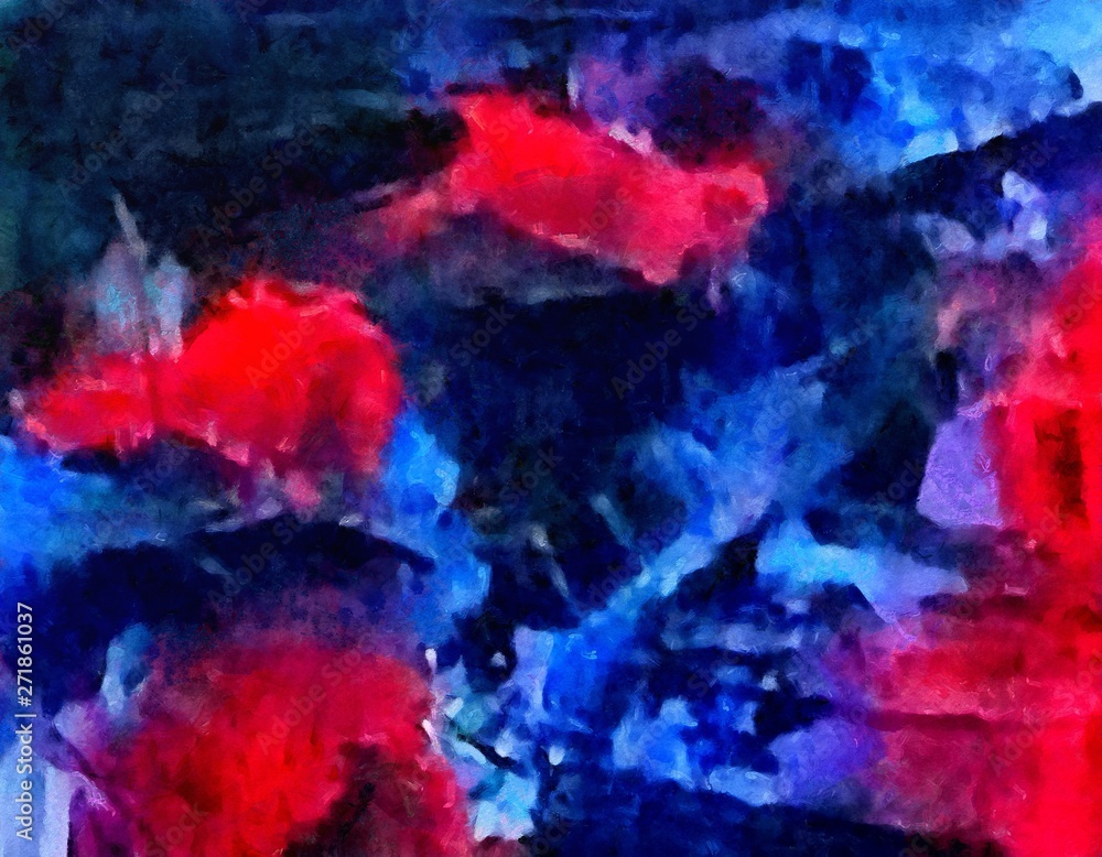 Obraz premium Multicolor brush strokes in oil structure. Grunge fine art mixed media texture. Artistic detailed background. Interesting designed pattern. Prints backdrop.
