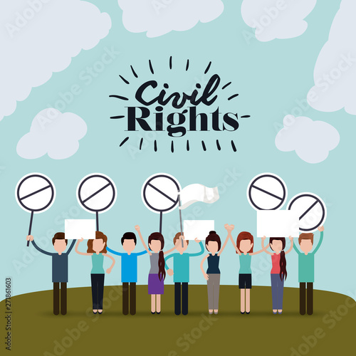 civil rights design vector illustration
