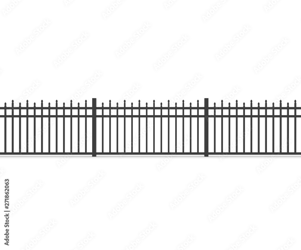 Fence isolated on White 3D Rendering Fence isolated on White 3D Rendering