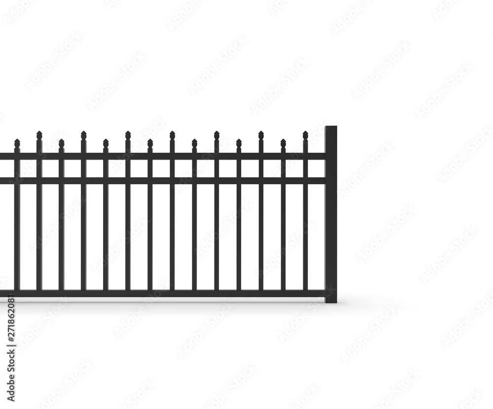 Fence isolated on White 3D Rendering Fence isolated on White 3D Rendering