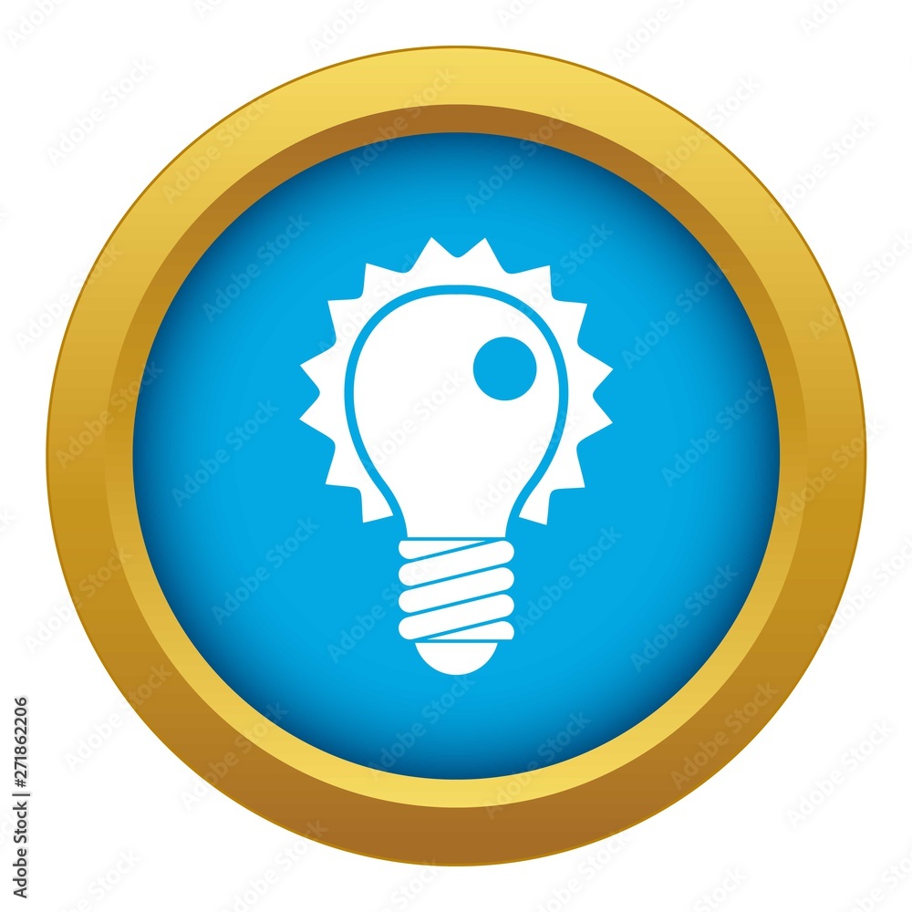 Electric bulb icon blue vector isolated on white background for any design Electric bulb icon blue vector isolated on white background for any design