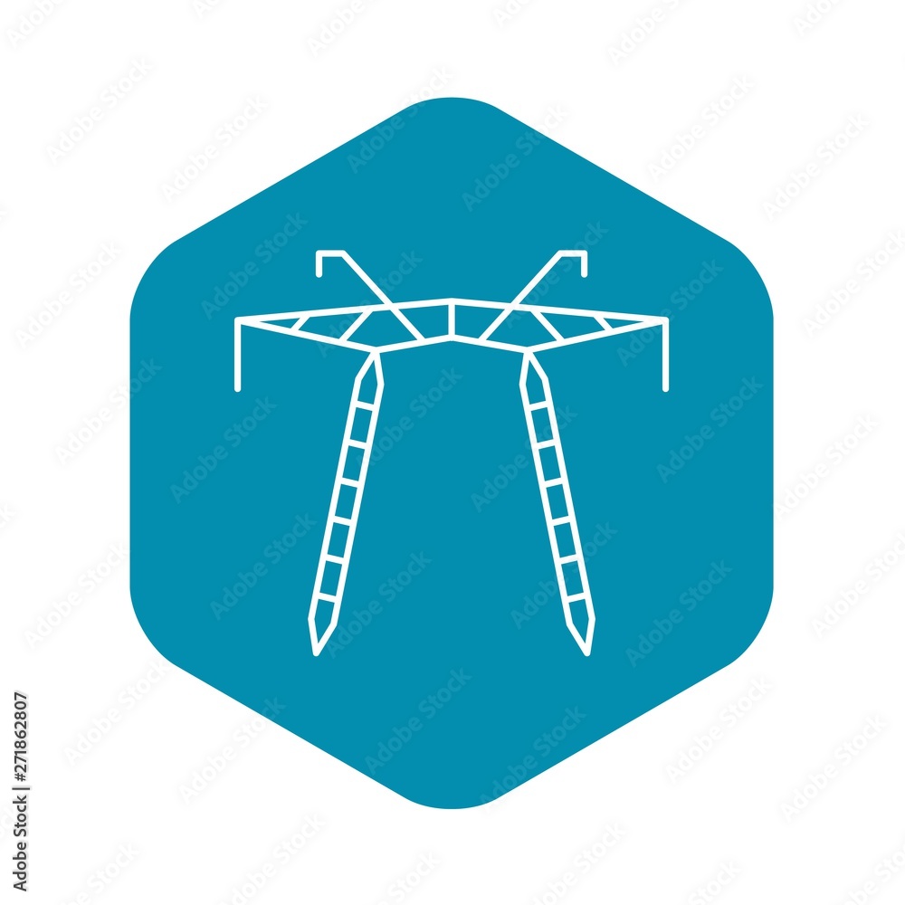 Obraz premium Telegraph electric tower icon. Outline telegraph electric tower vector icon for web design isolated on white background