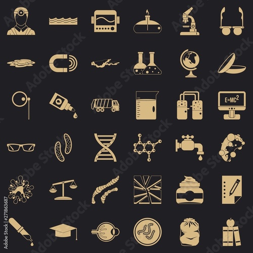 Professional widget icons set. Simple set of 36 professional widget vector icons for web for any design
