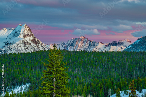 Beautiful Sunset in Silverton Colorado photo