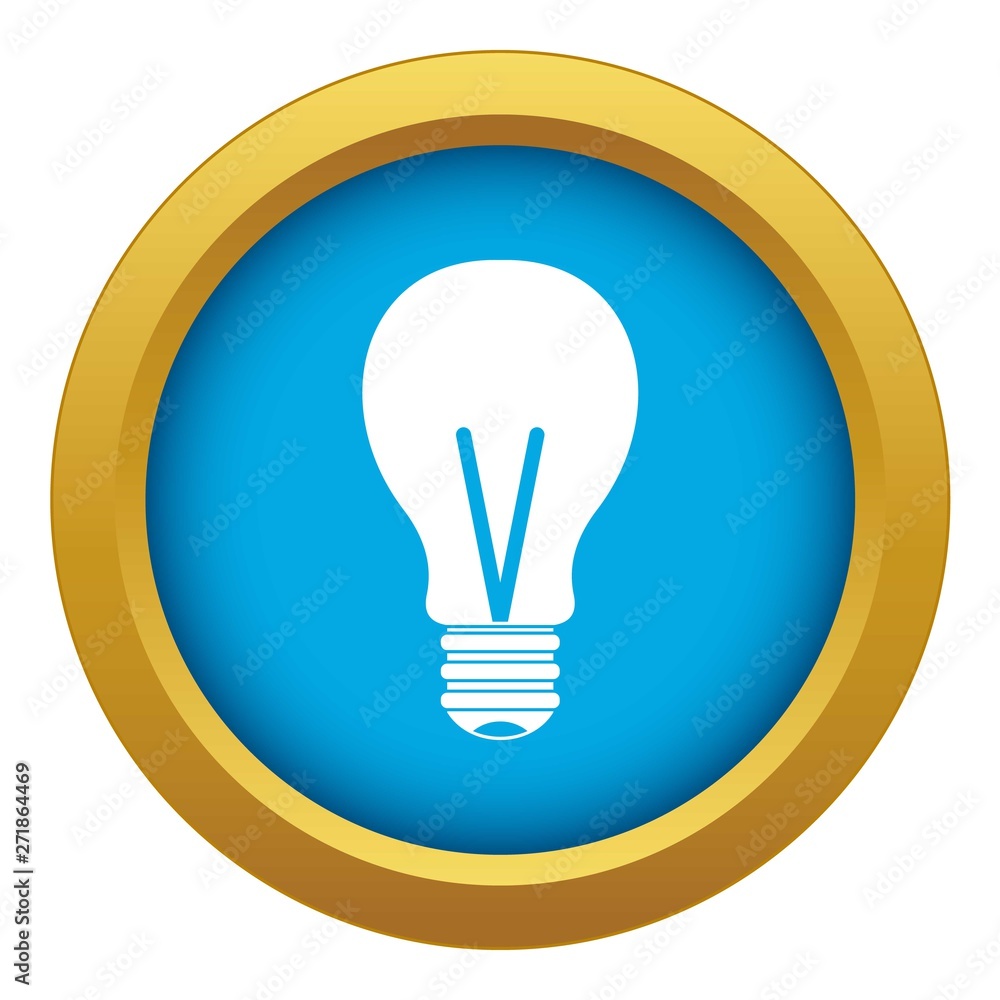 Light bulb icon blue vector isolated on white background for any design Light bulb icon blue vector isolated on white background for any design