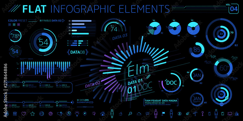 Corporate Infographic Vector Elements Collection