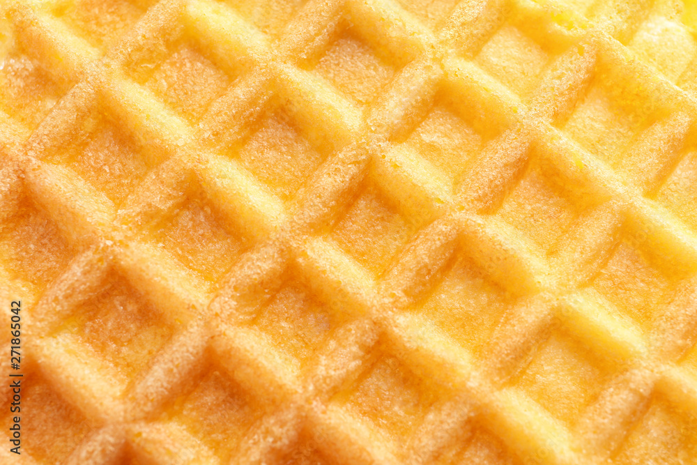 Delicious waffle for breakfast as background, closeup Delicious waffle for breakfast as background, closeup