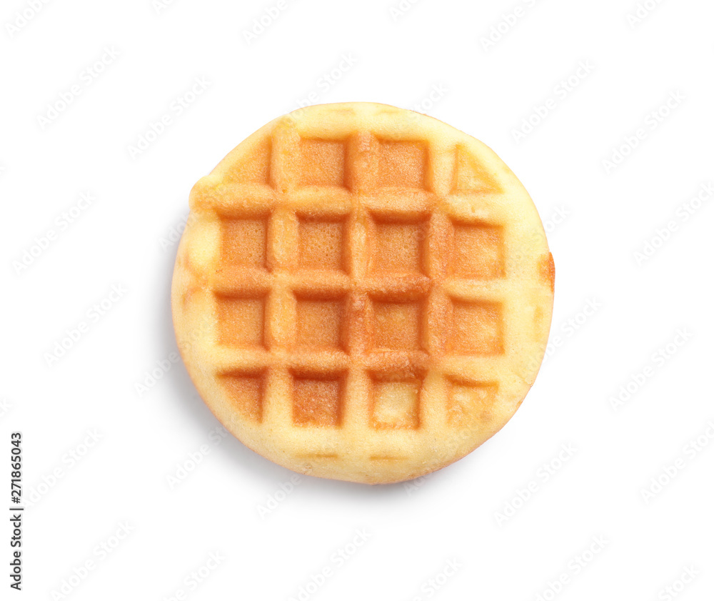 Delicious waffle for breakfast on white background Delicious waffle for breakfast on white background