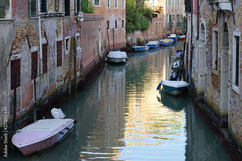 Afternoon view of a canal in Venice, Italy