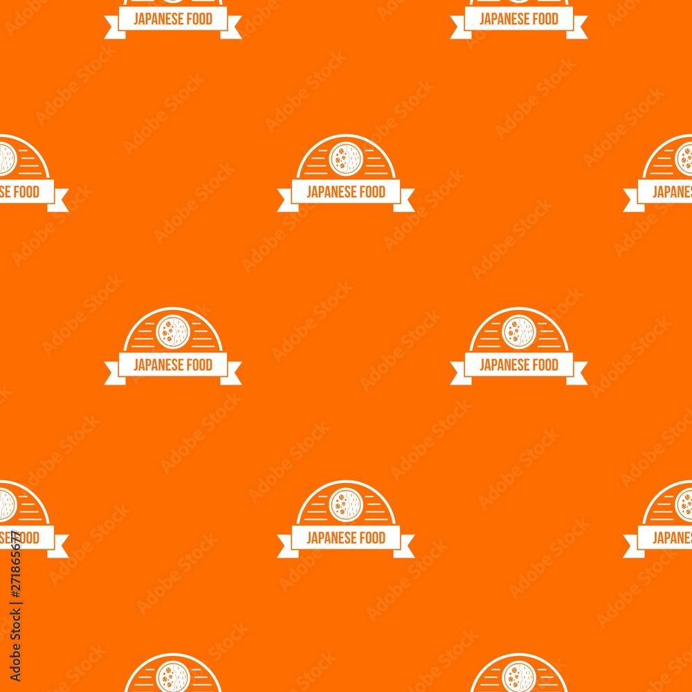 Traditional japanese food pattern vector orange for any web design best Traditional japanese food pattern vector orange for any web design best