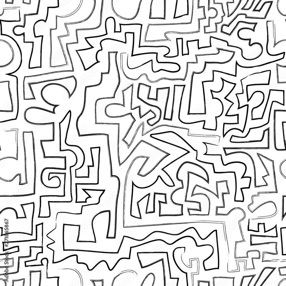 Vector abstract hand drawn doodle art black sketchy brush texture seamless pattern background. Perfect as wallpaper, backdrop, surface pattern, graphic design elements, or fabric print. Vector abstract hand drawn doodle art black sketchy brush texture seamless pattern background. Perfect as wallpaper, backdrop, surface pattern, graphic design elements, or fabric print.