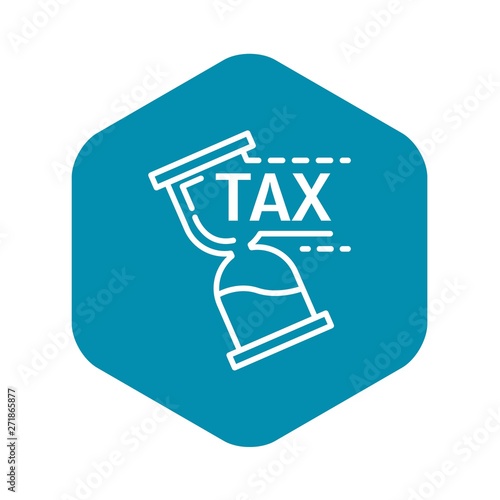Tax time out icon. Outline tax time out vector icon for web design isolated on white background