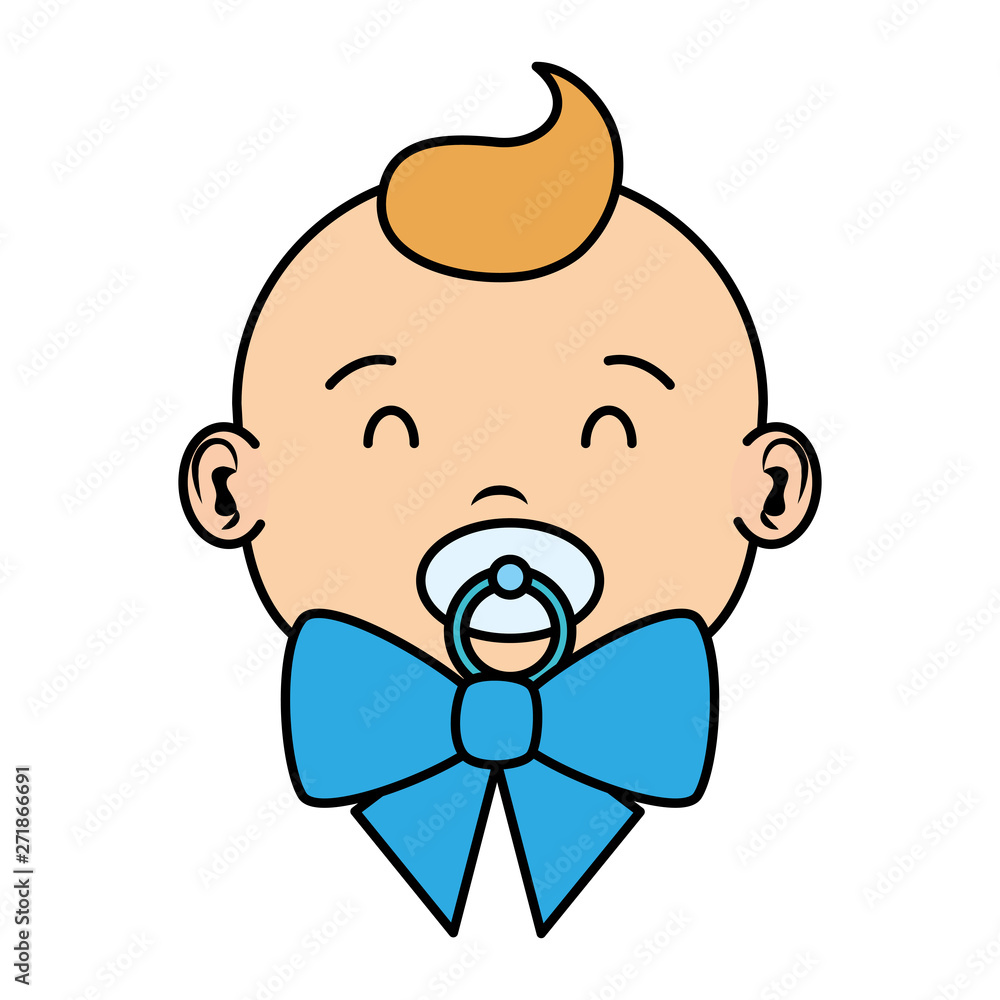 cute little baby boy with pacifier character cute little baby boy with pacifier character