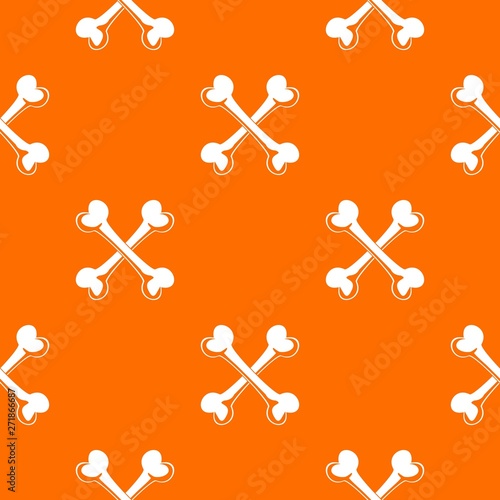 Bone pattern vector orange for any web design best