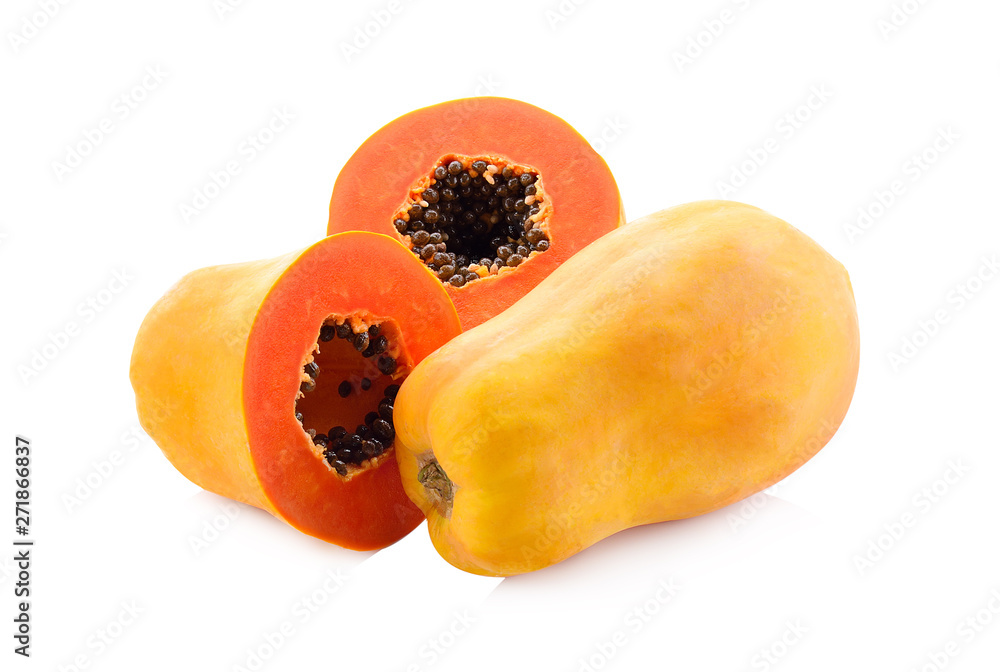 Papaya isolated on white background Papaya isolated on white background
