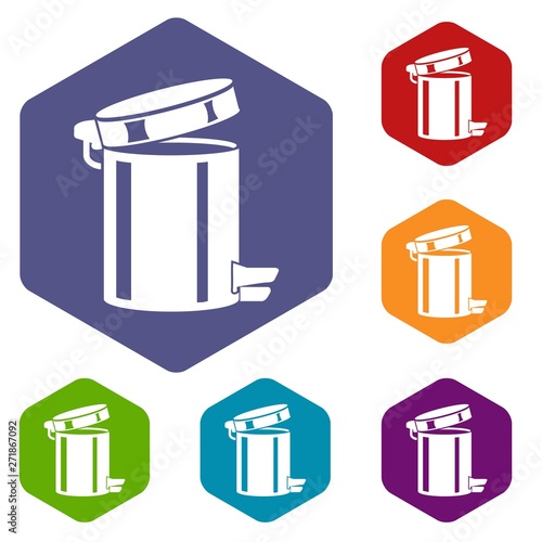 Trash bin icon. Simple illustration of trash bin vector icon for web