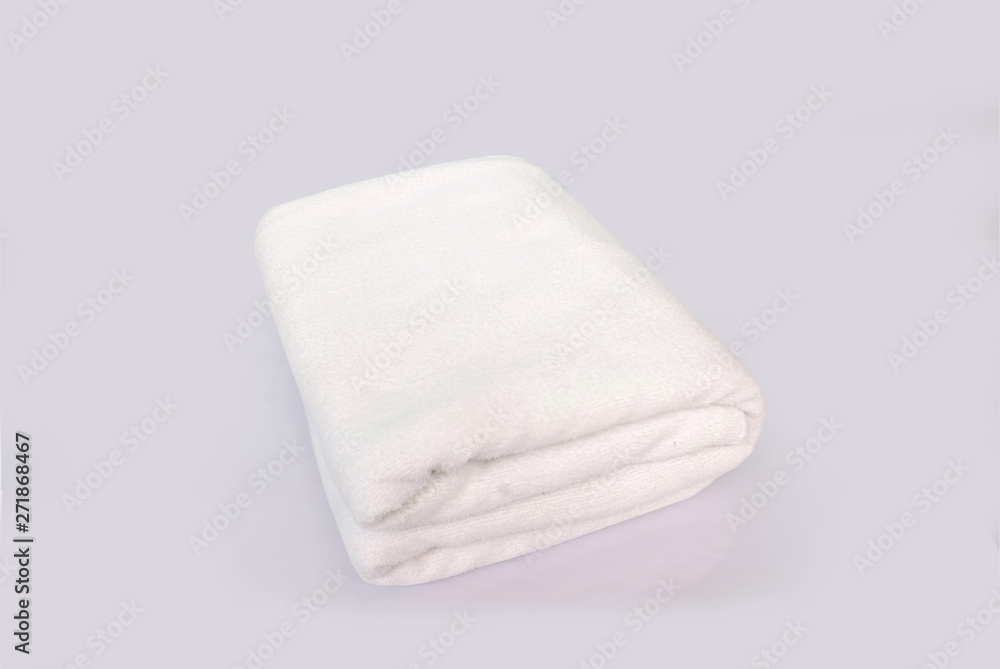 White towel on white background.(with Clipping Path). White towel on white background.(with Clipping Path).