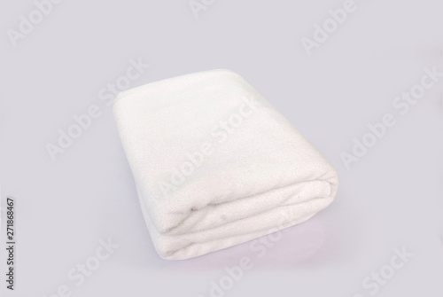 White towel on white background.(with Clipping Path).
