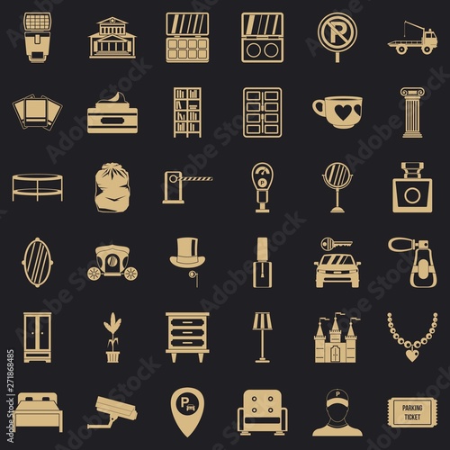 Homelike atmosphere icons set. Simple set of 36 homelike atmosphere vector icons for web for any design