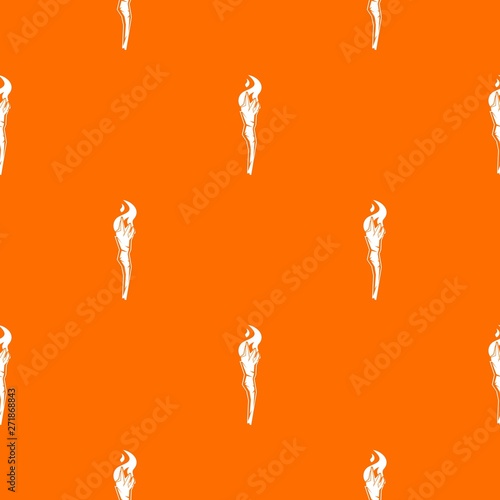 Torch pattern vector orange for any web design best