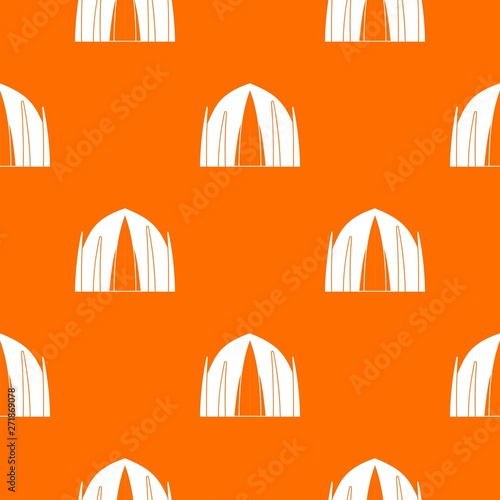 Human house pattern vector orange for any web design best
