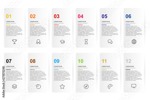 infographic design template for business 12 options 