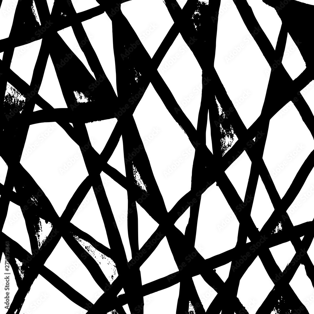 Fototapeta premium Brush grunge pattern. White and black vector.